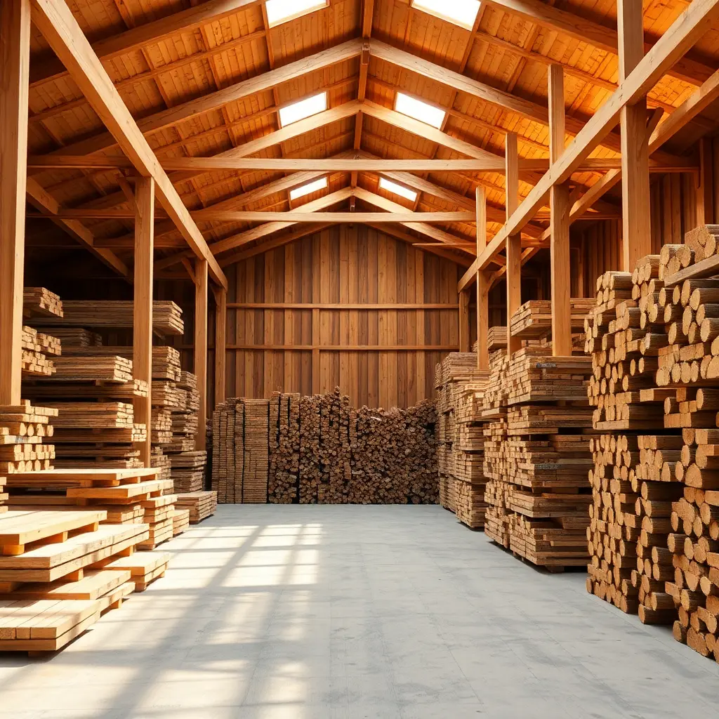 Склад пиломатериалов лиственницы